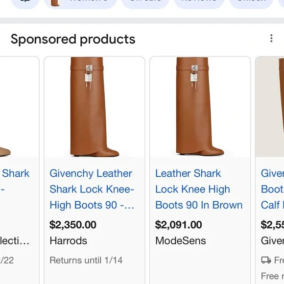 ICONIC Givenchy Shark Lock Boots Tan Leather Size 39 Discontinued Worn Once - Picture 10 of 13